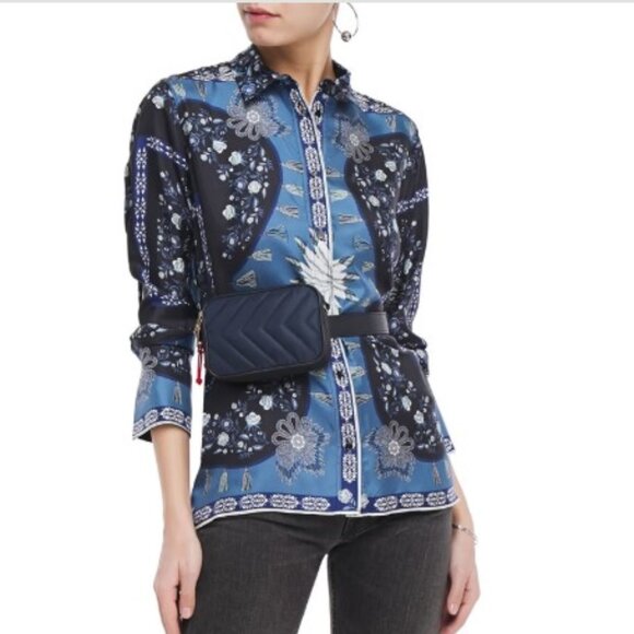 Sandro PARIS - the KIM floral print shirt, 100% Silk - Picture 10 of 11